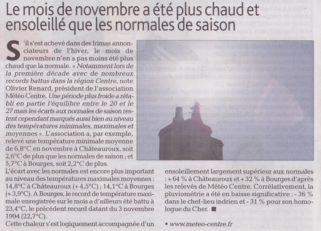 Article de l'Echo du Berry
