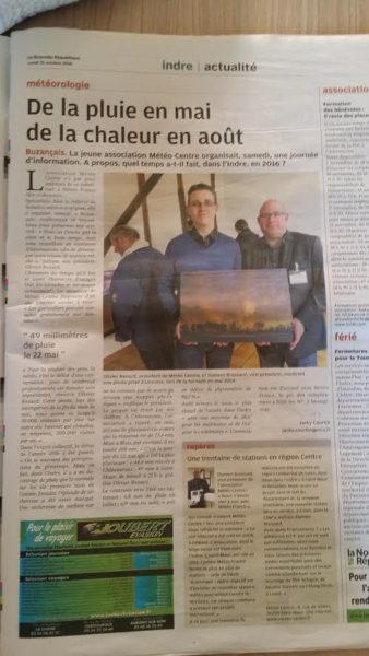 Article complet dans la NR du 31 10 2016