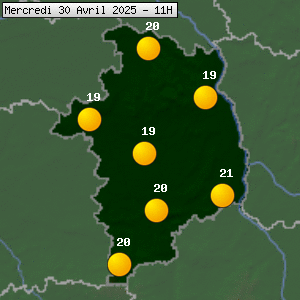 Prévisions météo gratuites à 7 jours pour le Cher (18)Météo Centre