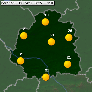 Prévisions météo gratuites à 7 jours pour le Cher (18)Météo Centre