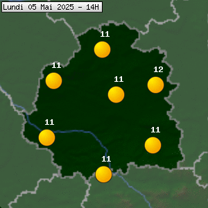 Prévisions météo pour le cher (36)