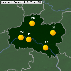 Prévisions météo pour le cher (45)