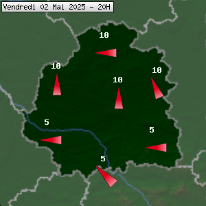 Prévisions météo pour le cher (36)