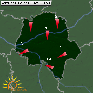 Prévisions météo pour le cher (37)