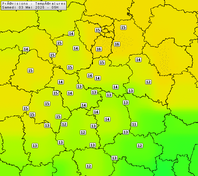 Prévisions météo régions Centre Val de Loire et Centrales