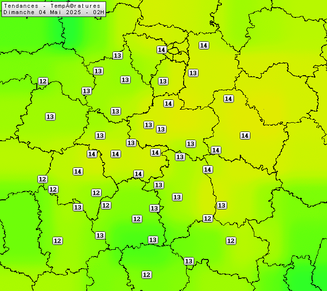 Prévisions météo régions Centre Val de Loire et Centrales