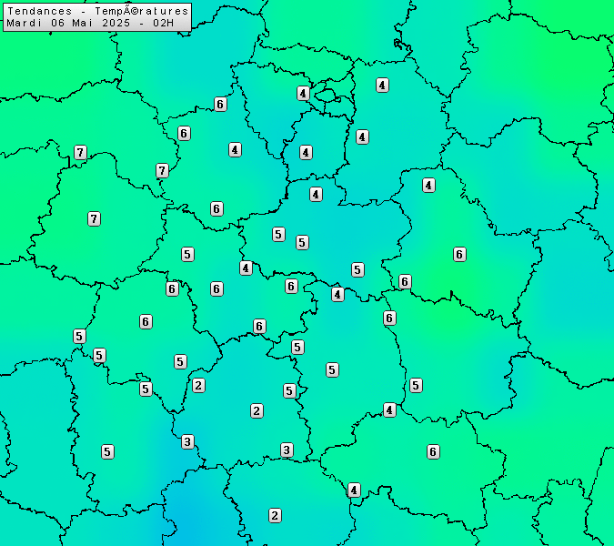 Prévisions météo régions Centre Val de Loire et Centrales