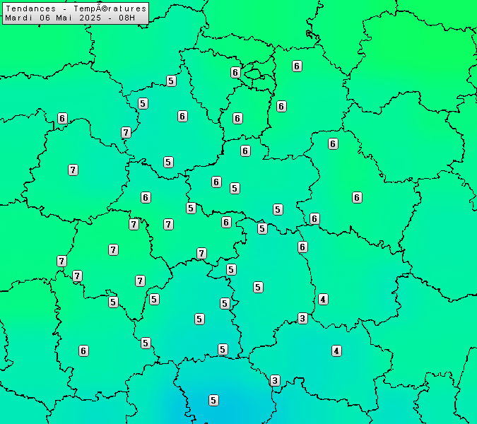 Prévisions météo régions Centre Val de Loire et Centrales