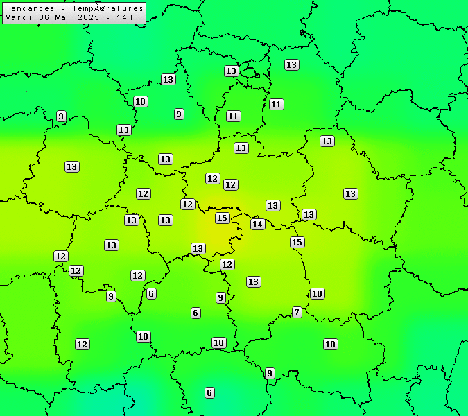 Prévisions météo régions Centre Val de Loire et Centrales