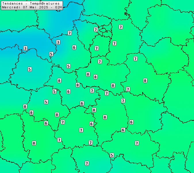 Prévisions météo régions Centre Val de Loire et Centrales