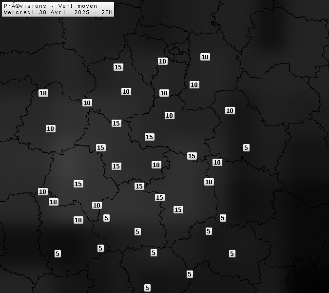 Prévisions météo régions Centre Val de Loire et Centrales