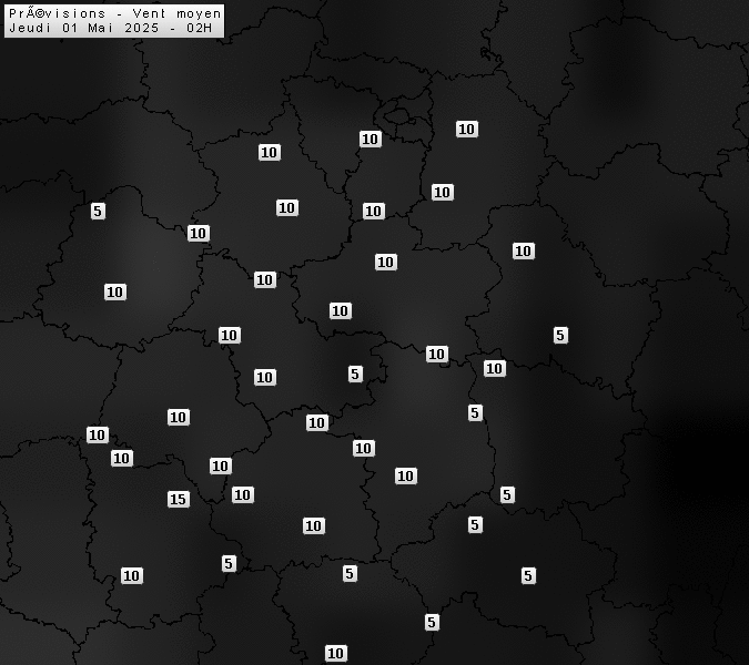 Prévisions météo régions Centre Val de Loire et Centrales