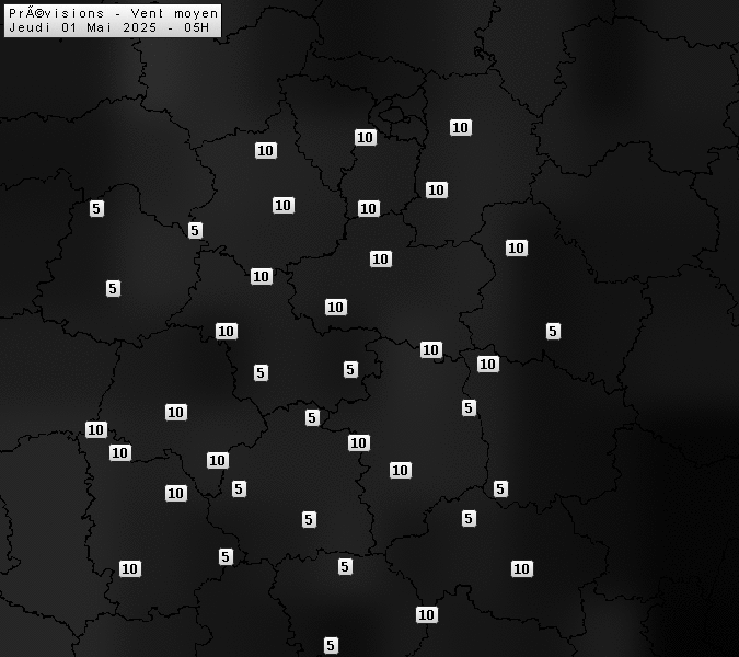 Prévisions météo régions Centre Val de Loire et Centrales