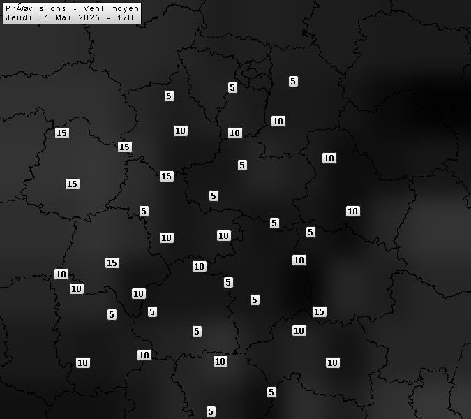 Prévisions météo régions Centre Val de Loire et Centrales