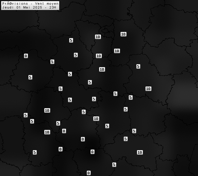 Prévisions météo régions Centre Val de Loire et Centrales