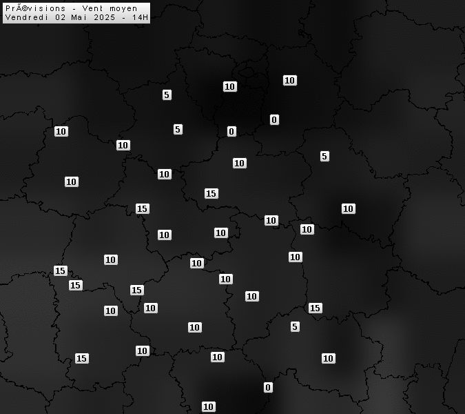 Prévisions météo régions Centre Val de Loire et Centrales