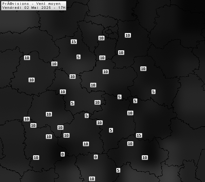 Prévisions météo régions Centre Val de Loire et Centrales