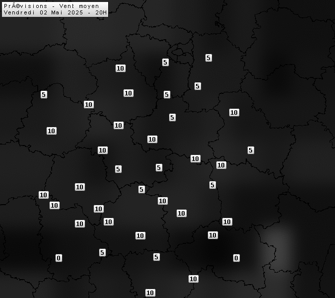 Prévisions météo régions Centre Val de Loire et Centrales