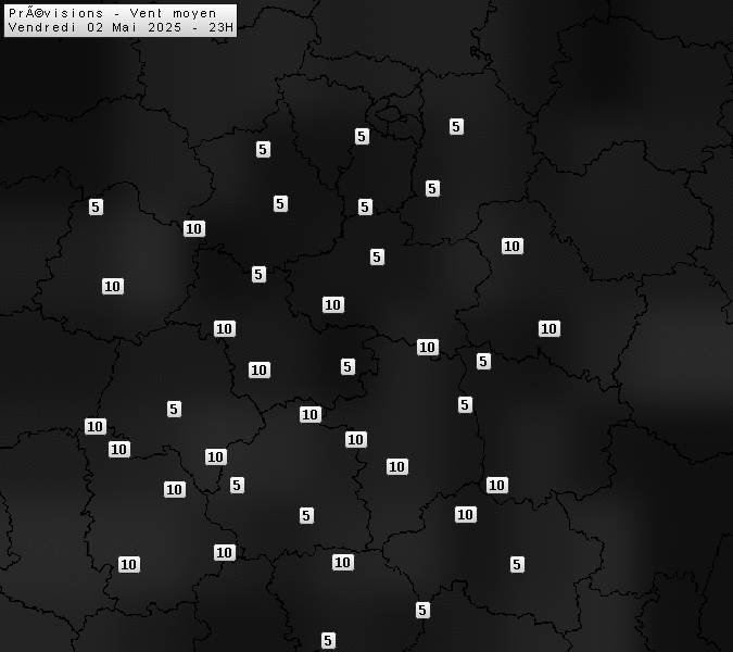 Prévisions météo régions Centre Val de Loire et Centrales