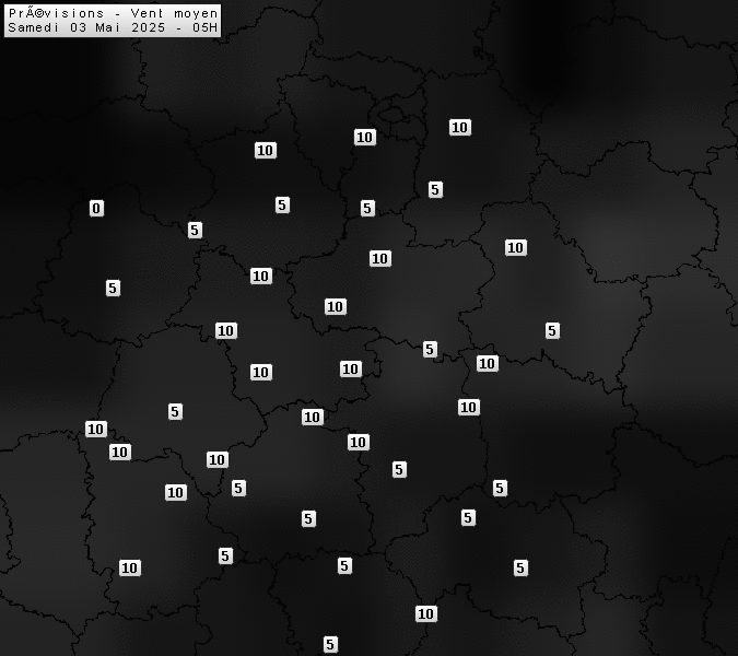 Prévisions météo régions Centre Val de Loire et Centrales