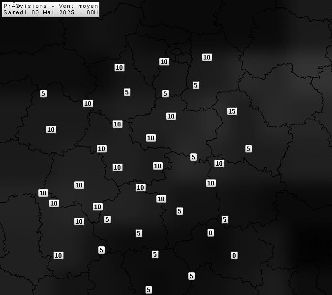 Prévisions météo régions Centre Val de Loire et Centrales