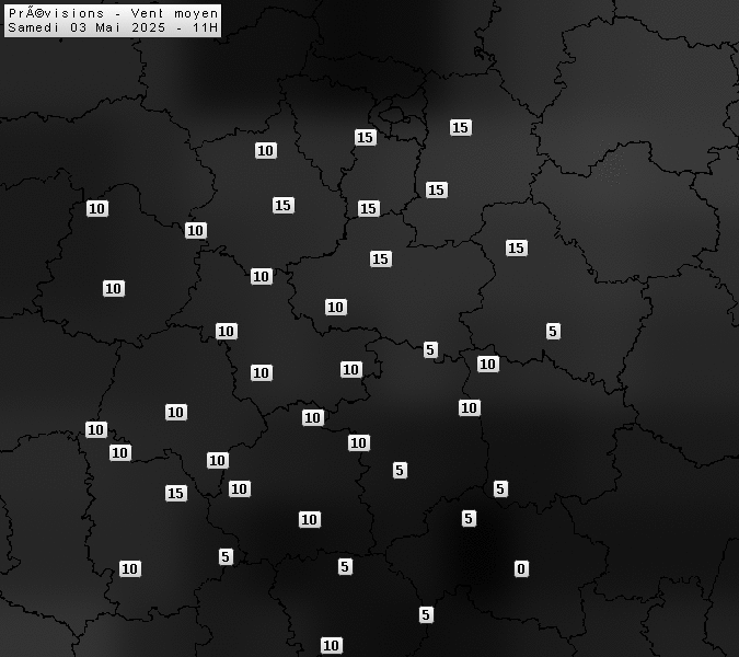 Prévisions météo régions Centre Val de Loire et Centrales