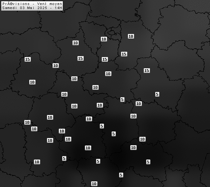 Prévisions météo régions Centre Val de Loire et Centrales