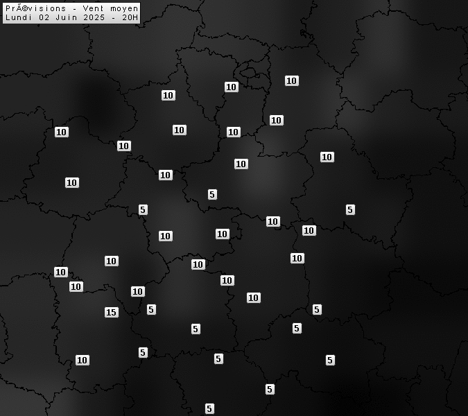 Prévisions météo régions Centre Val de Loire et Centrales