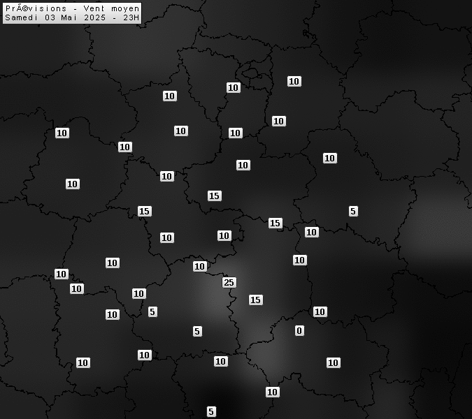 Prévisions météo régions Centre Val de Loire et Centrales