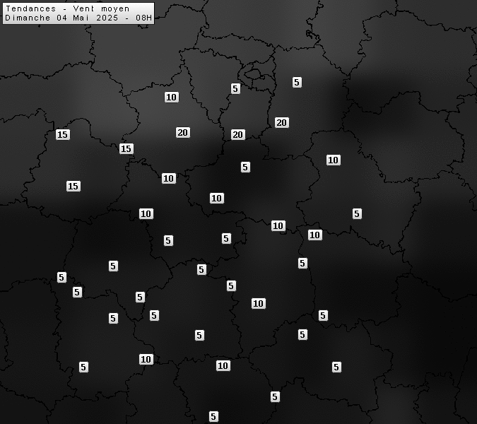 Prévisions météo régions Centre Val de Loire et Centrales