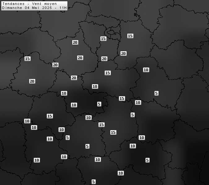 Prévisions météo régions Centre Val de Loire et Centrales