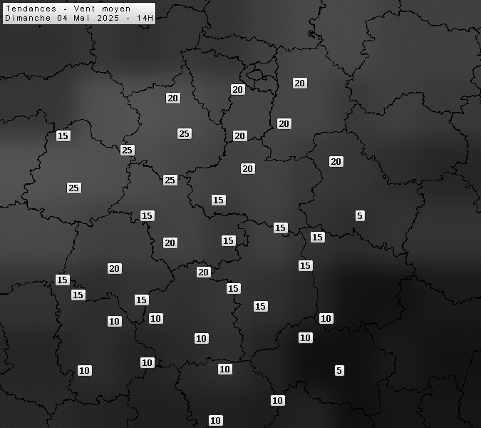 Prévisions météo régions Centre Val de Loire et Centrales