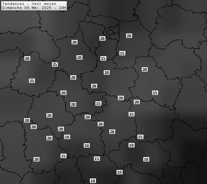 Prévisions météo régions Centre Val de Loire et Centrales