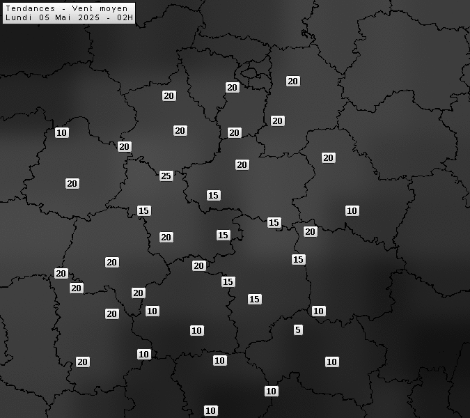 Prévisions météo régions Centre Val de Loire et Centrales