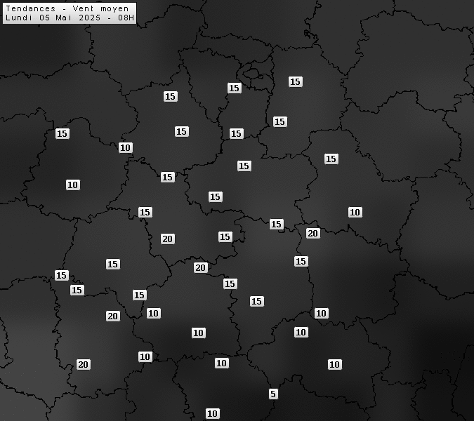 Prévisions météo régions Centre Val de Loire et Centrales