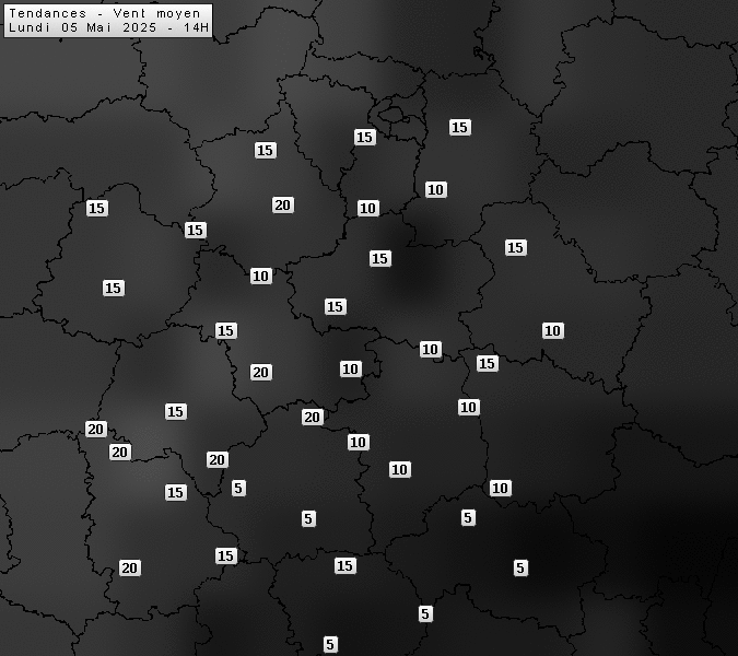 Prévisions météo régions Centre Val de Loire et Centrales