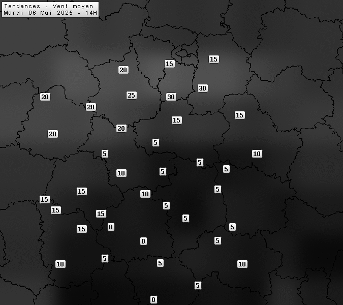 Prévisions météo régions Centre Val de Loire et Centrales