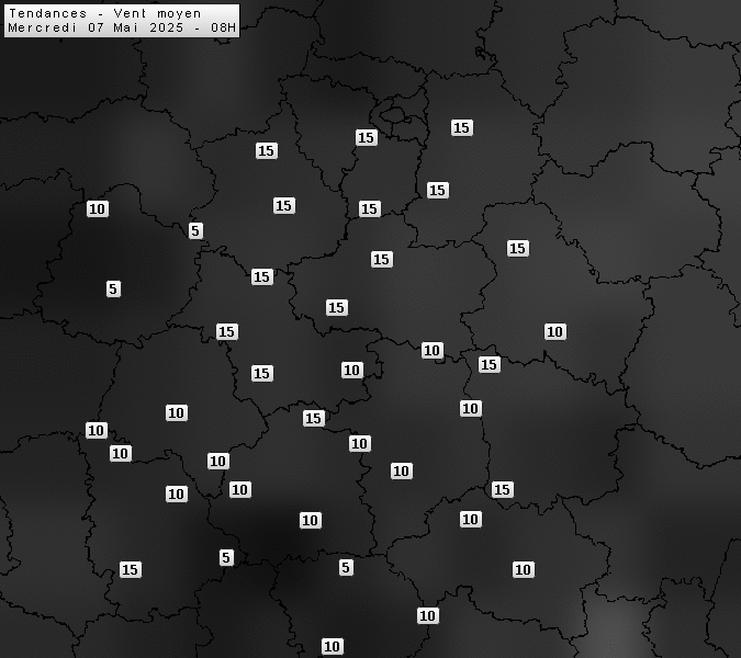 Prévisions météo régions Centre Val de Loire et Centrales