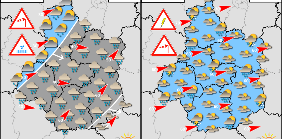FRONT PLUVIEUX SUIVI D’AVERSES ORAGEUSES CE 12 AVRIL 2023 !