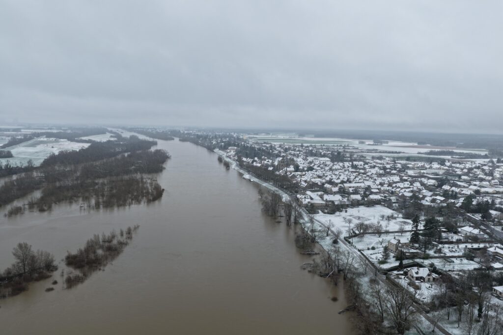 Crue de la Loire à Saint Dyé sur Loire 