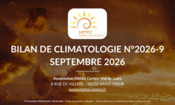 [BILAN] CLIMATOLOGIE – SEPTEMBRE 2026 – CENTRE – VAL DE LOIRE