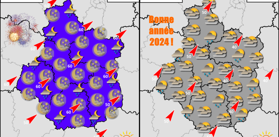 MÉTÉO POUR LE RÉVEILLON DE LA SAINT-SYLVESTRE ET DU NOUVEL AN 2024