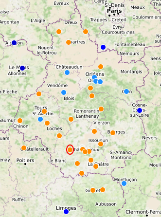 Localisation de la webcam météo de Vendoeuvres (36)