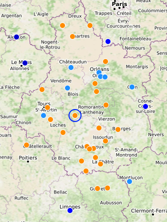 Localisation de la webcam météo de Saint-Aignan (41)