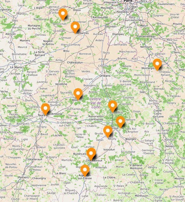 Carte de l'équipe de bénévoles de l'association Météo Centre