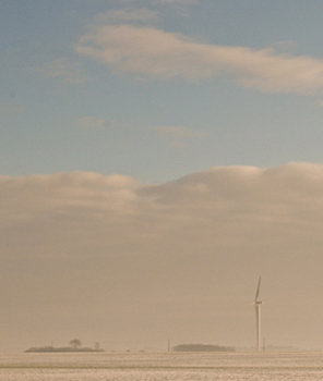 Nuage nimbostratus survolant la Beauce