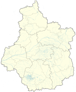 Carte de la région Centre - Val de Loire et des communes concernées par nos prévisions météo