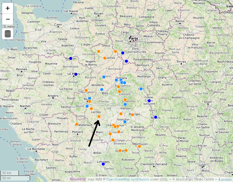 Réseau de webcams de l'association Météo Centre (copyright : https://www.meteo-centre.fr/carte-des-webcams-meteo-regions-centre-val-de-loire-et-centrales/).